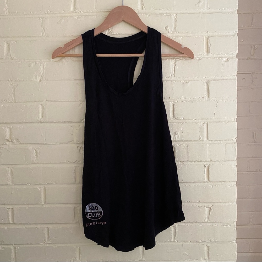 Pure Barre 500 Club Black Workout Racerback Tank Top Size Medium